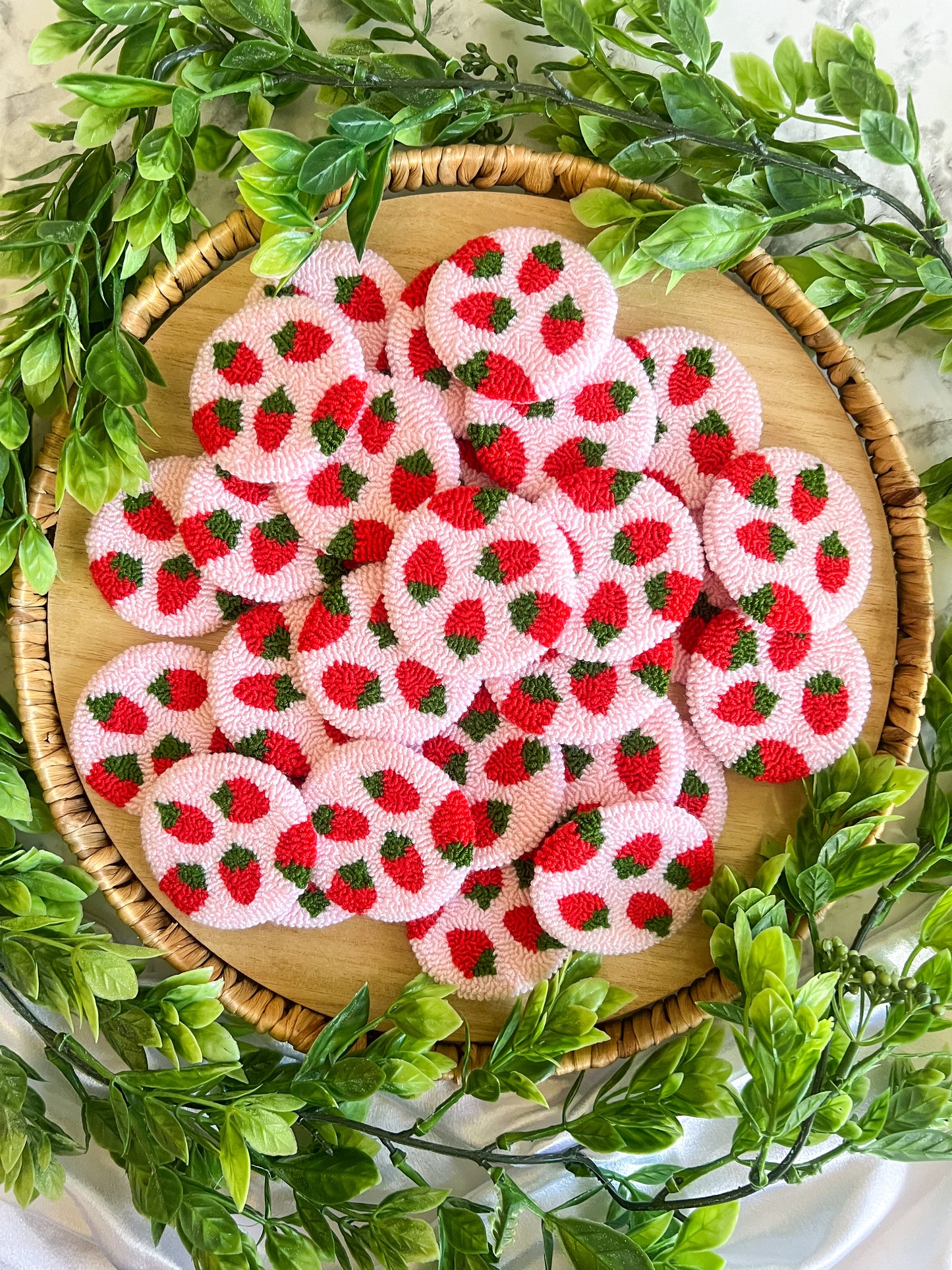 Strawberry Car Coaster Set