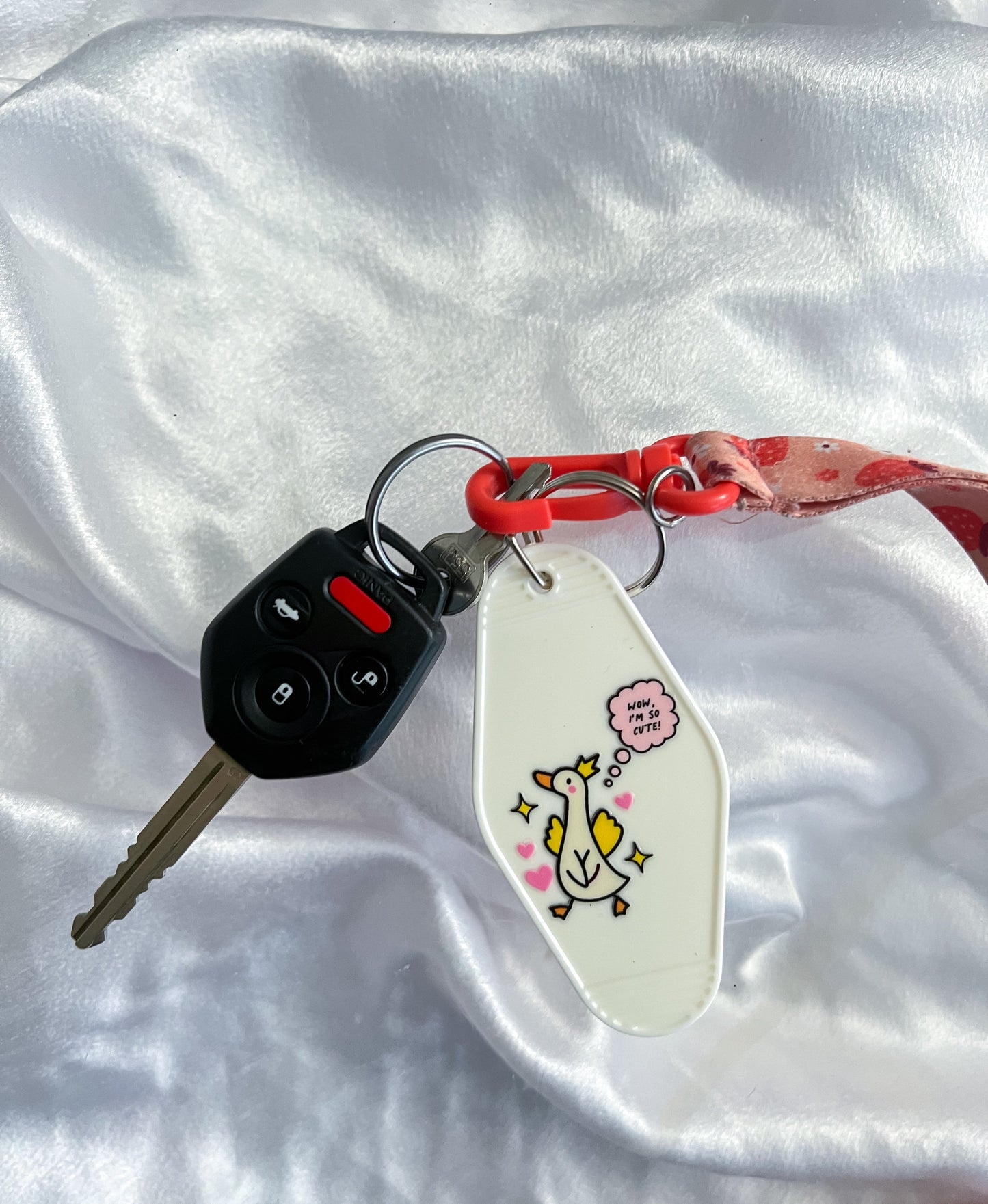 Wow, I'm So Cute Motel Keychain