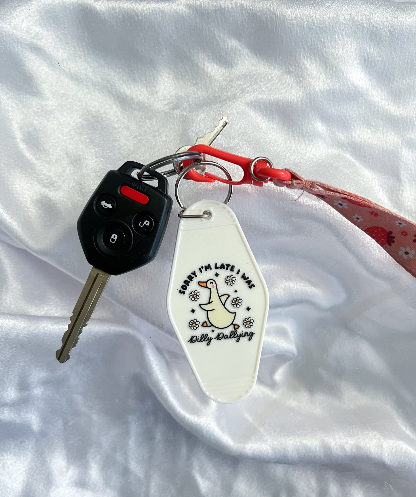 Dilly Dollying Goose Motel Keychain