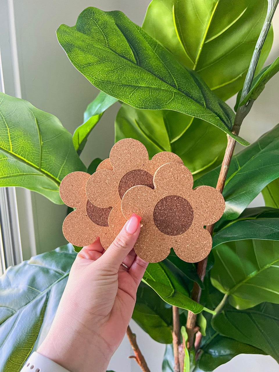 Daisy Flower Cork Coaster