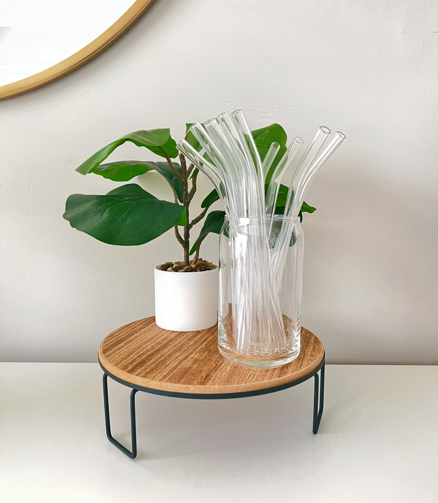 Reusable Glass Bent Straw