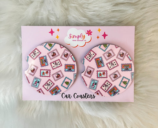 Christmas Stamps Coasters Set