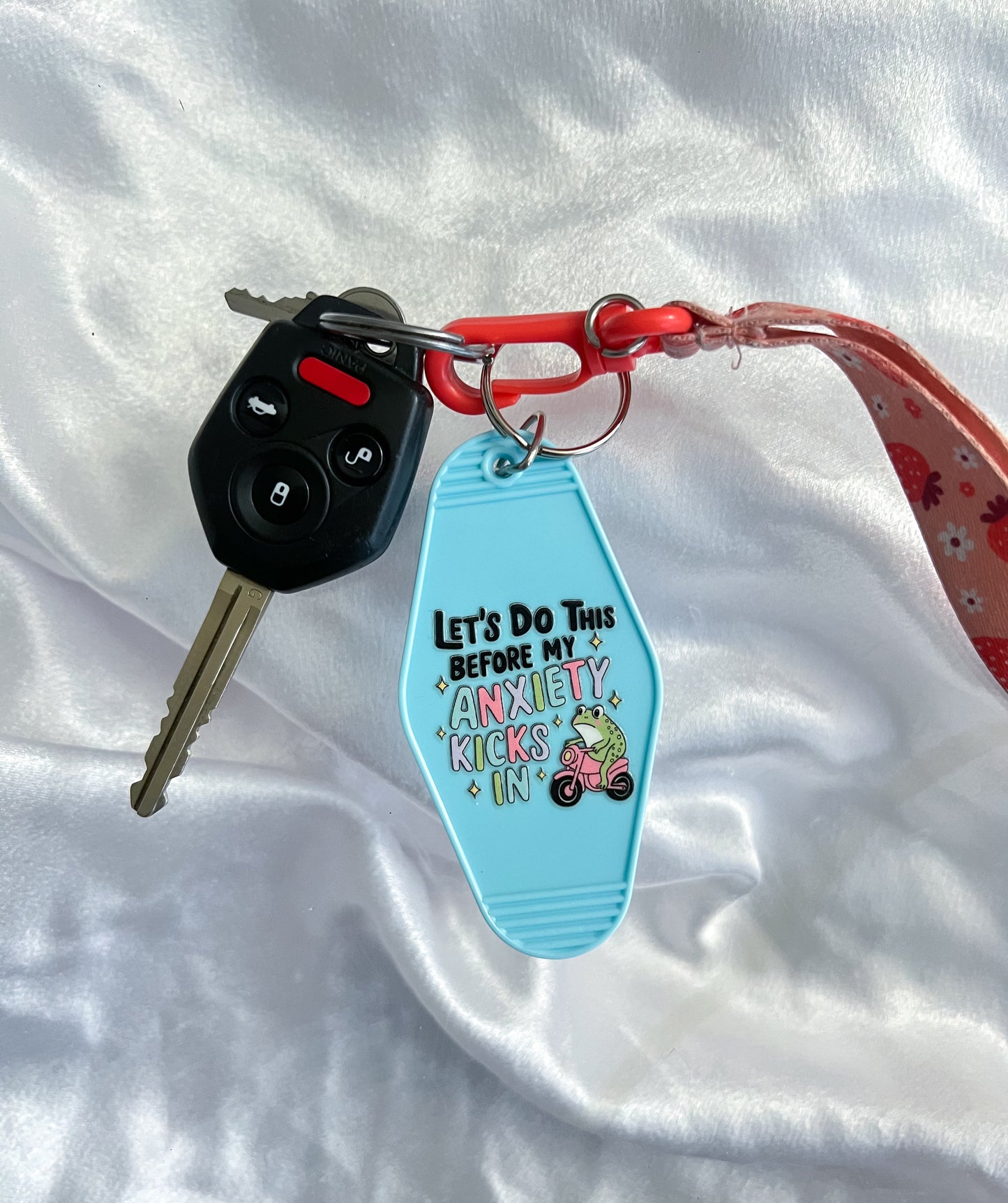 Before Anxiety Kicks In Motel Keychain